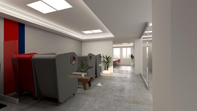 Projekt wnętrza siedziby MKS Mielec