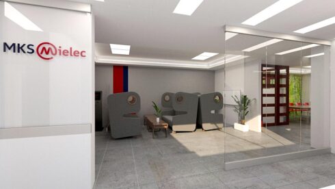 Projekt wnętrza siedziby MKS Mielec